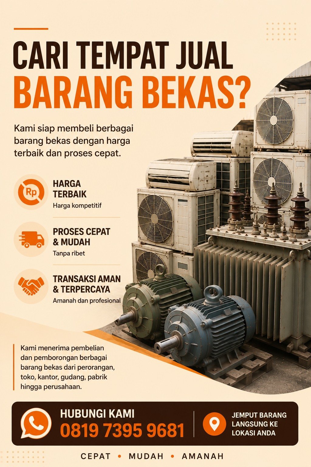 Cari tempat jual barang bekas dengan harga terbaik dan proses cepat